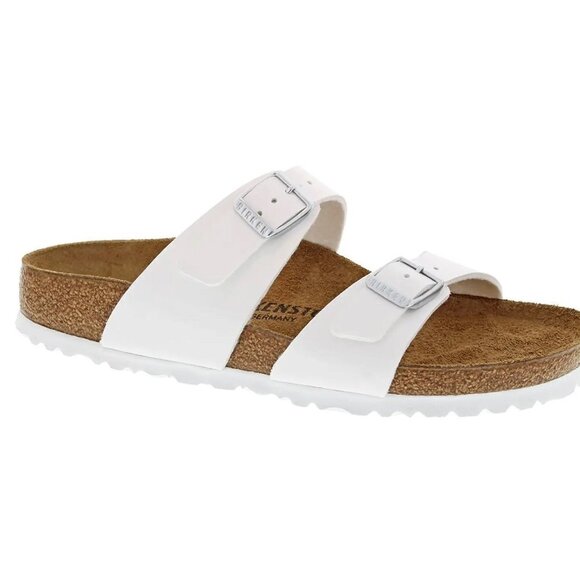 Birkenstock Sydney Birko-Flor Sandal White Sz 41/ Women's 10 - Picture 1 of 8